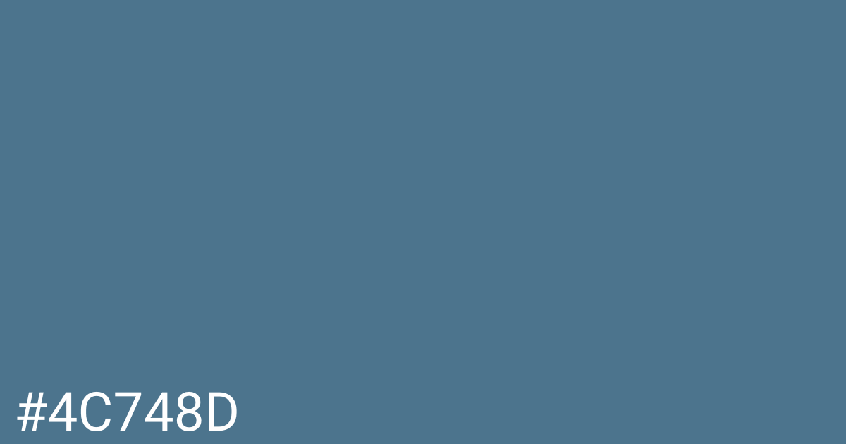 Hex color #4c748d graphic