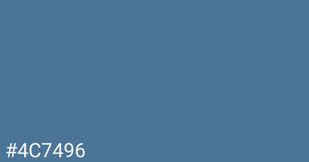 Hex color #4c7496 graphic
