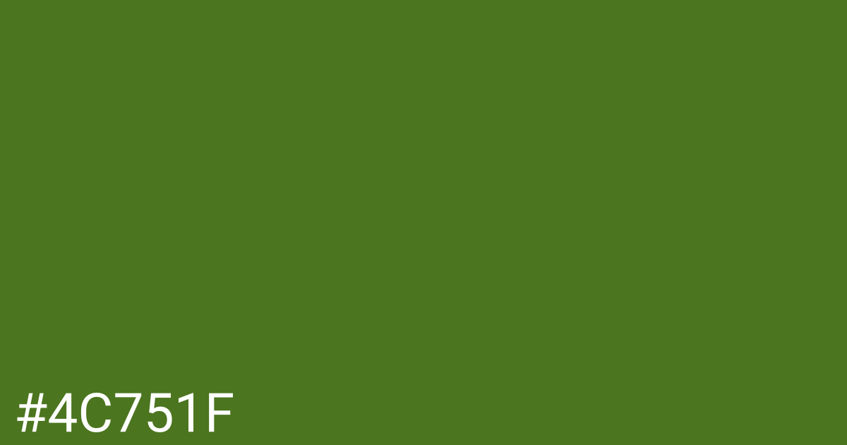 Hex color #4c751f graphic