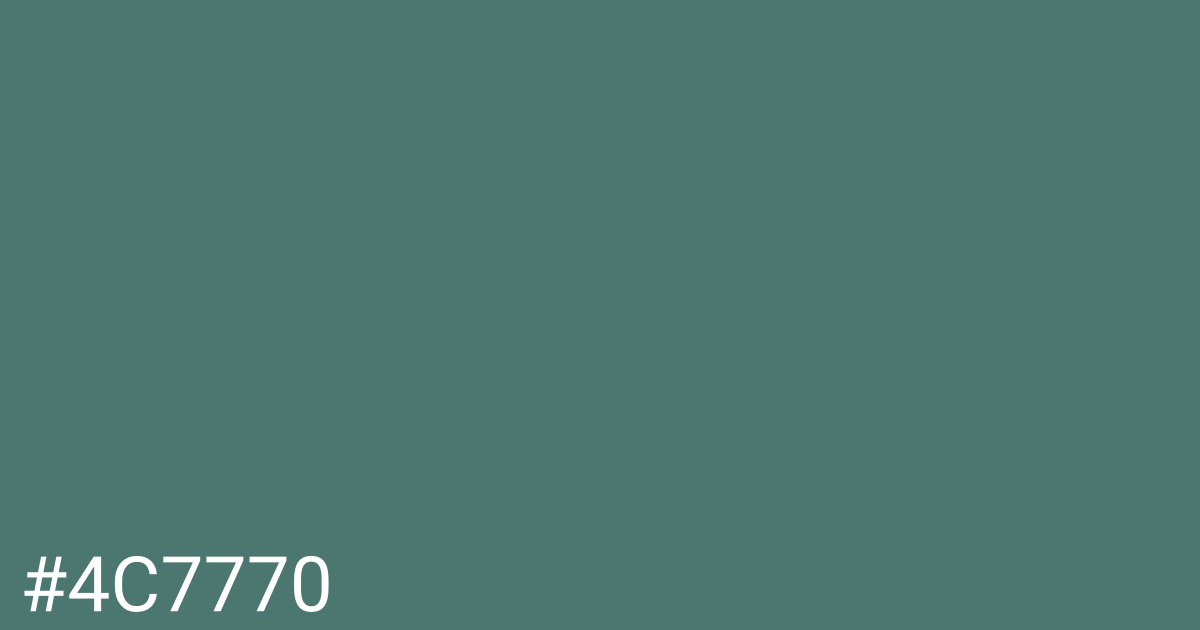 Hex color #4c7770 graphic