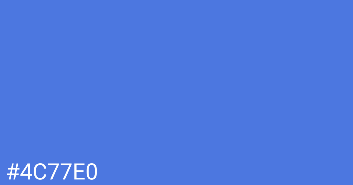 Hex color #4c77e0 graphic