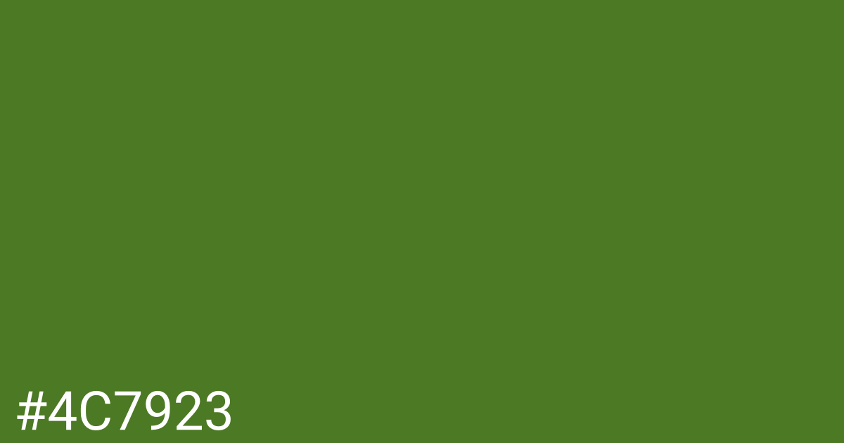 Hex color #4c7923 graphic