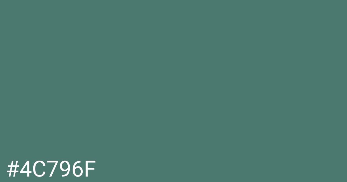 Hex color #4c796f graphic