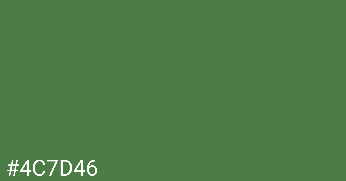 Hex color #4c7d46 graphic