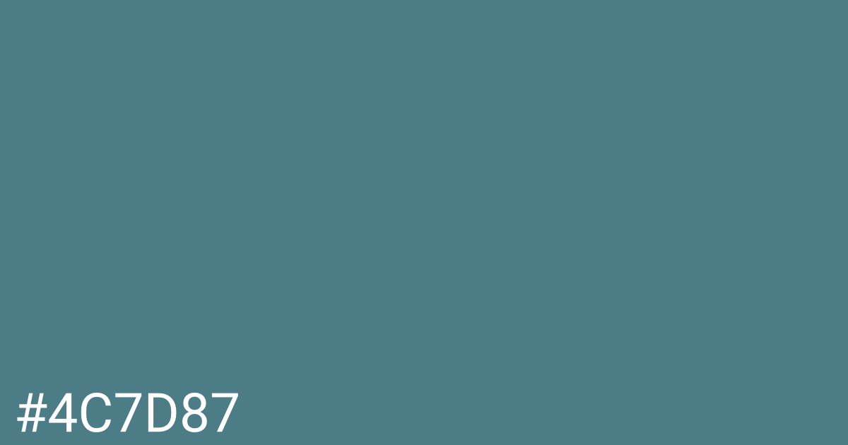 Hex color #4c7d87 graphic