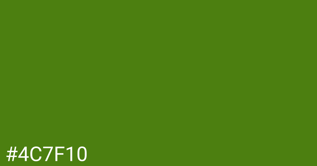 Hex color #4c7f10 graphic