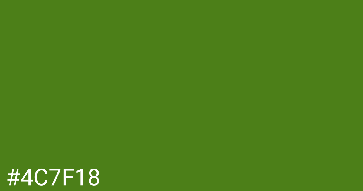 Hex color #4c7f18 graphic