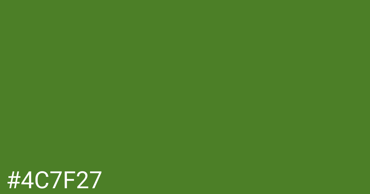 Hex color #4c7f27 graphic