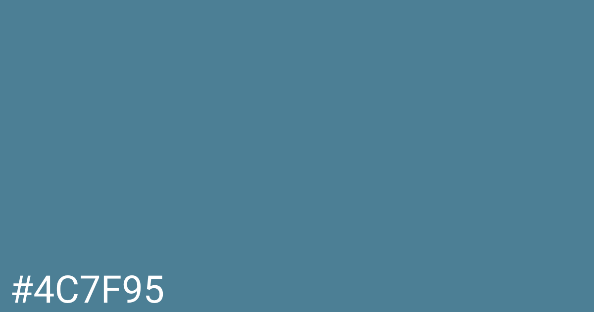 Hex color #4c7f95 graphic