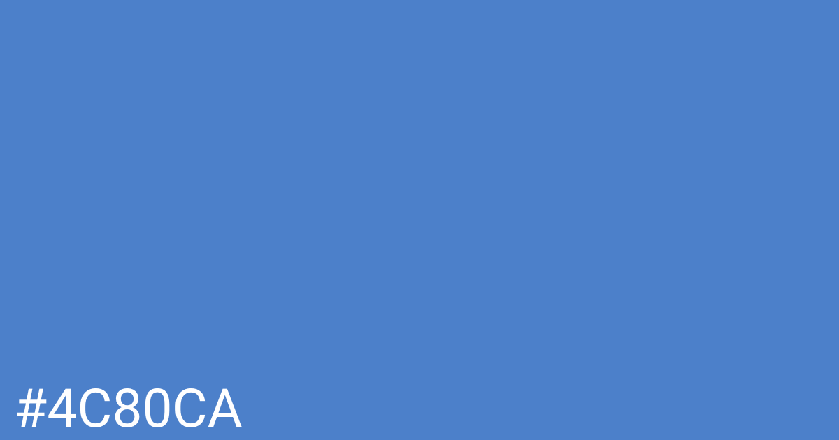 Hex color #4c80ca graphic