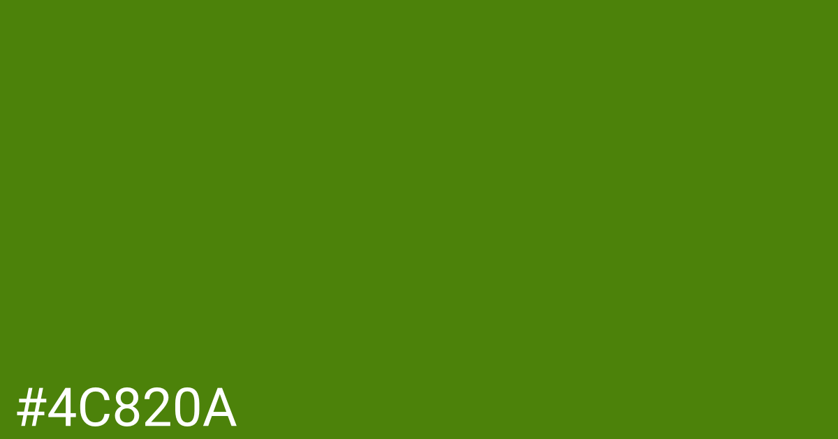 Hex color #4c820a graphic