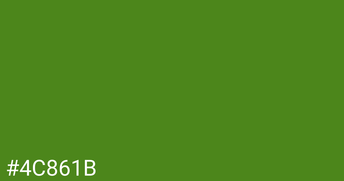 Hex color #4c861b graphic