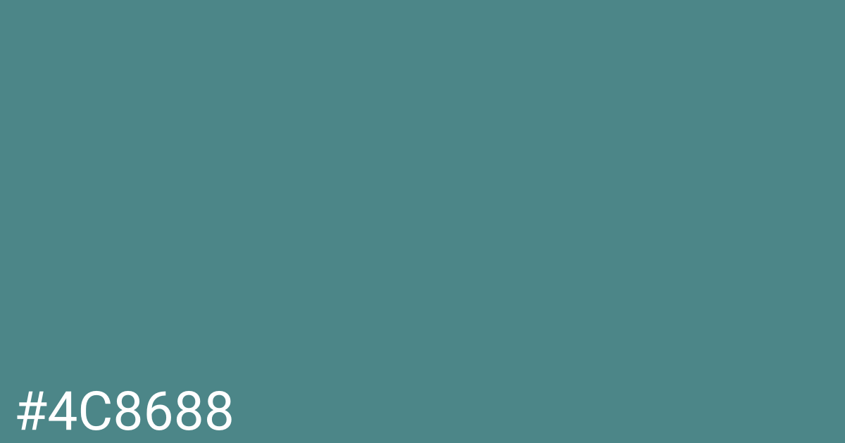 Hex color #4c8688 graphic