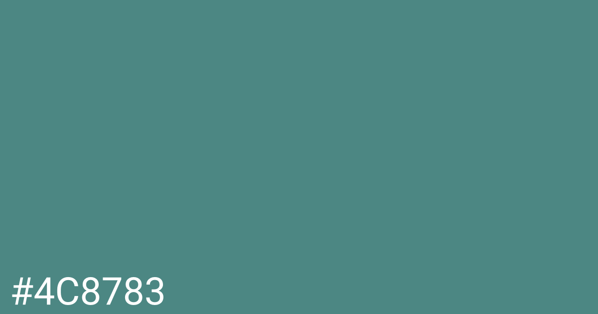 Hex color #4c8783 graphic