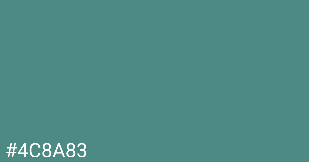 Hex color #4c8a83 graphic