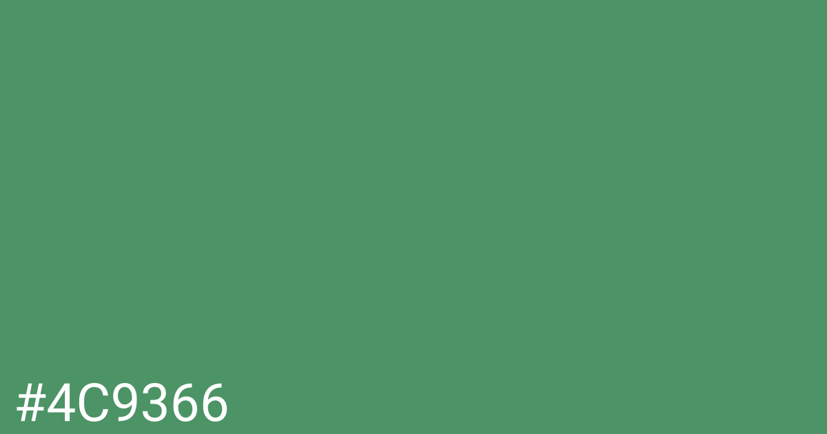 Hex color #4c9366 graphic