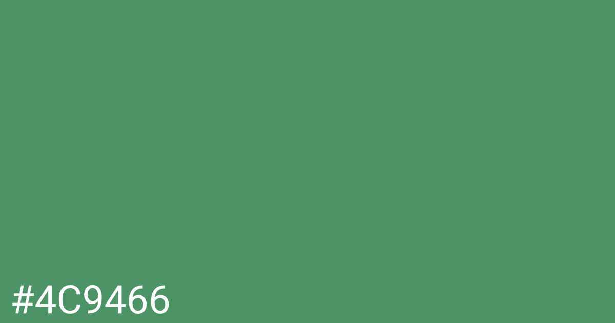 Hex color #4c9466 graphic