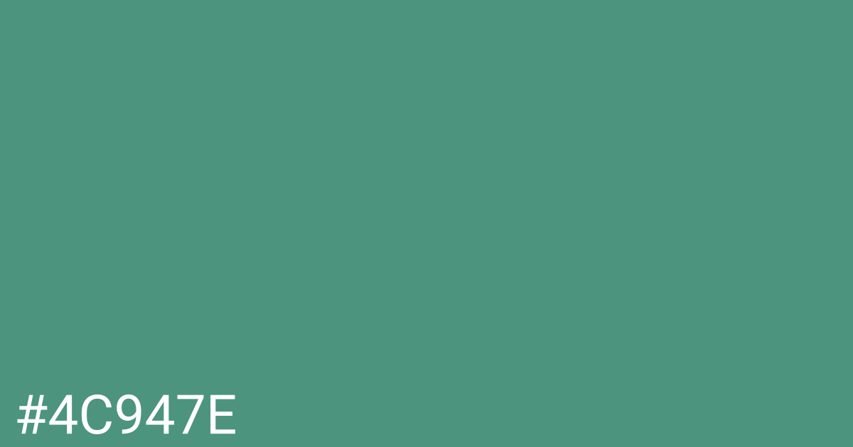 Hex color #4c947e graphic