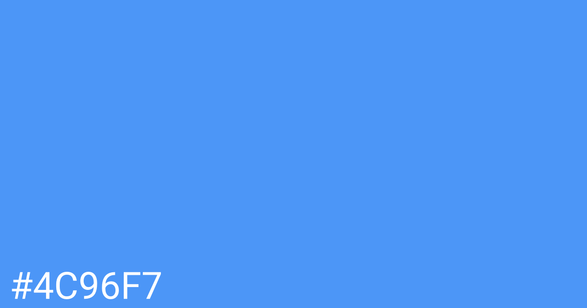 Hex color #4c96f7 graphic