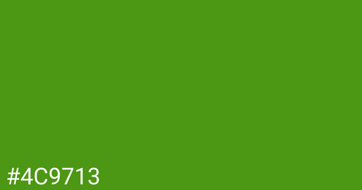 Hex color #4c9713 graphic