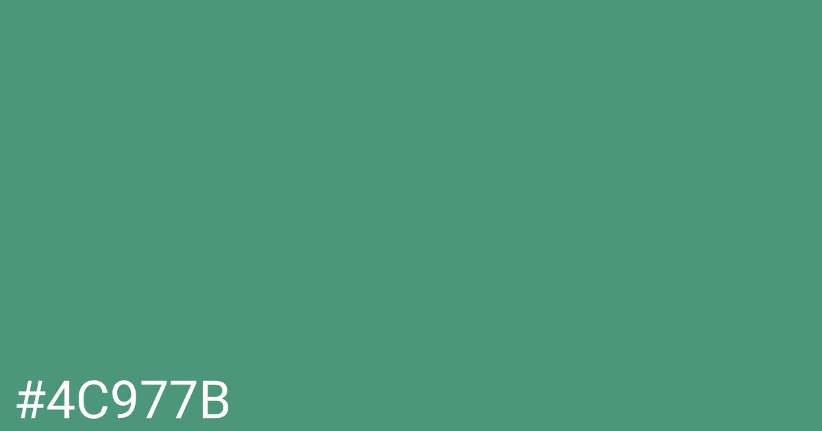 Hex color #4c977b graphic