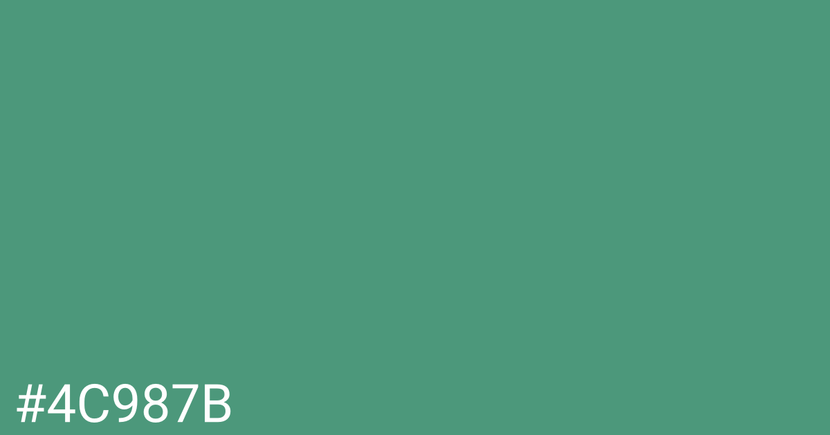 Hex color #4c987b graphic