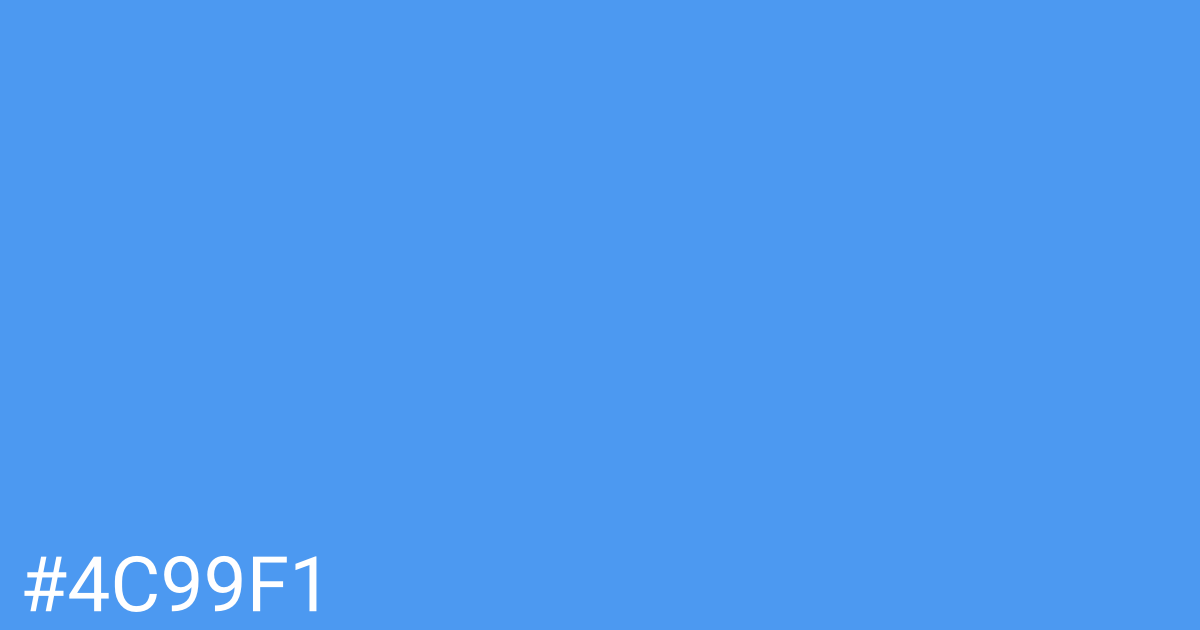 Hex color #4c99f1 graphic