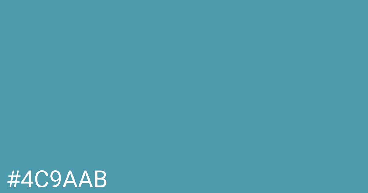 Hex color #4c9aab graphic