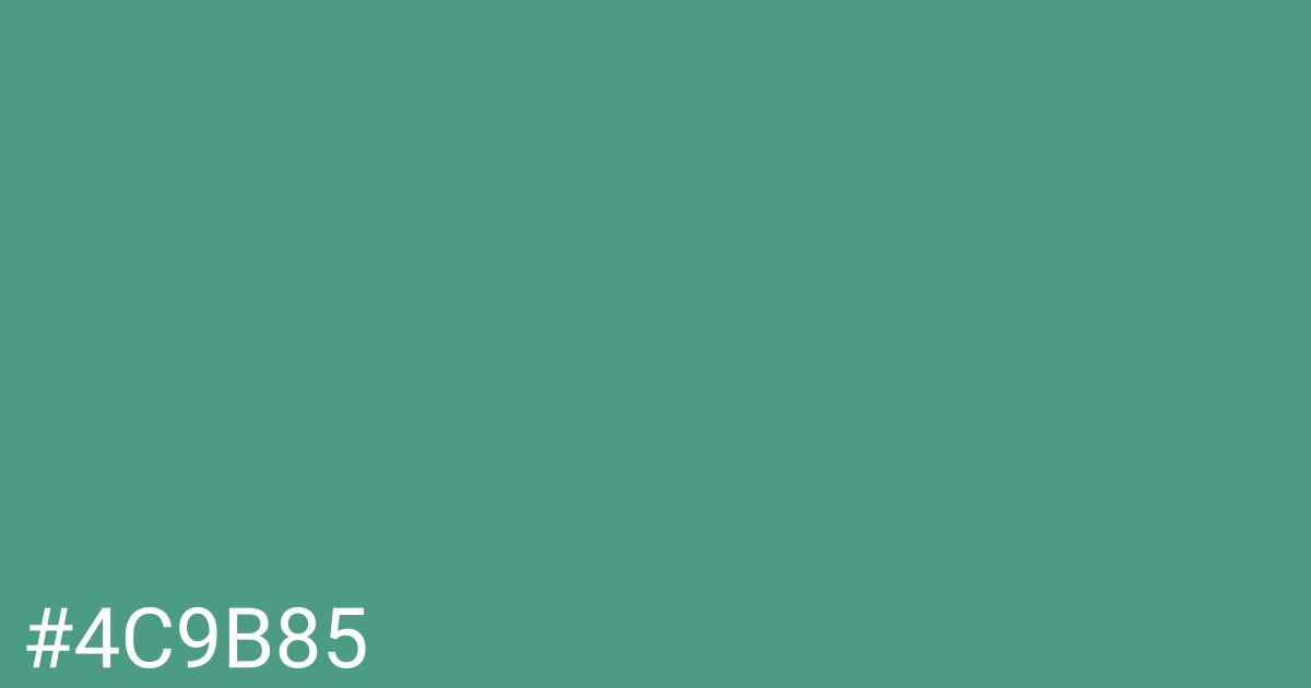 Hex color #4c9b85 graphic