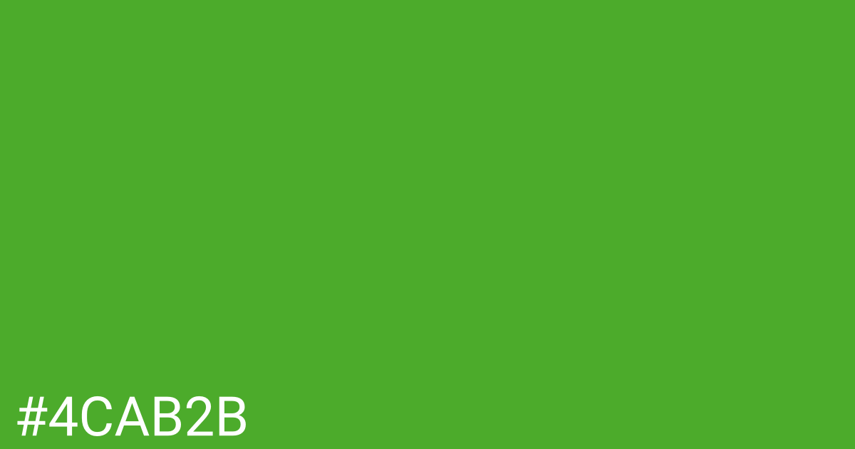 Hex color #4cab2b graphic