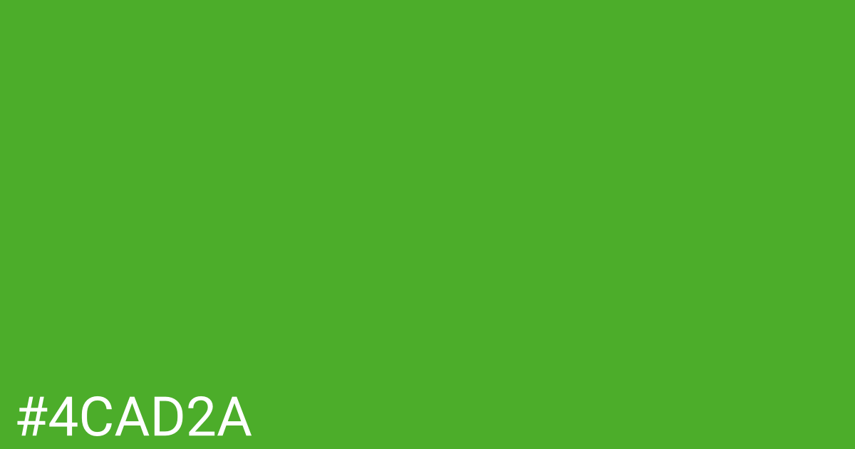 Hex color #4cad2a graphic