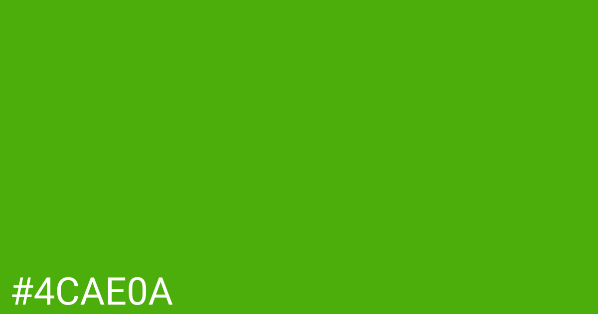 Hex color #4cae0a graphic