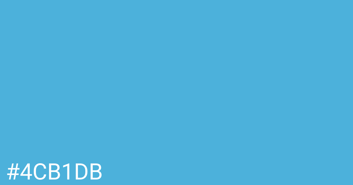 Hex color #4cb1db graphic