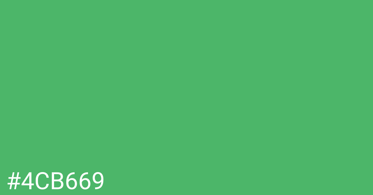 Hex color #4cb669 graphic