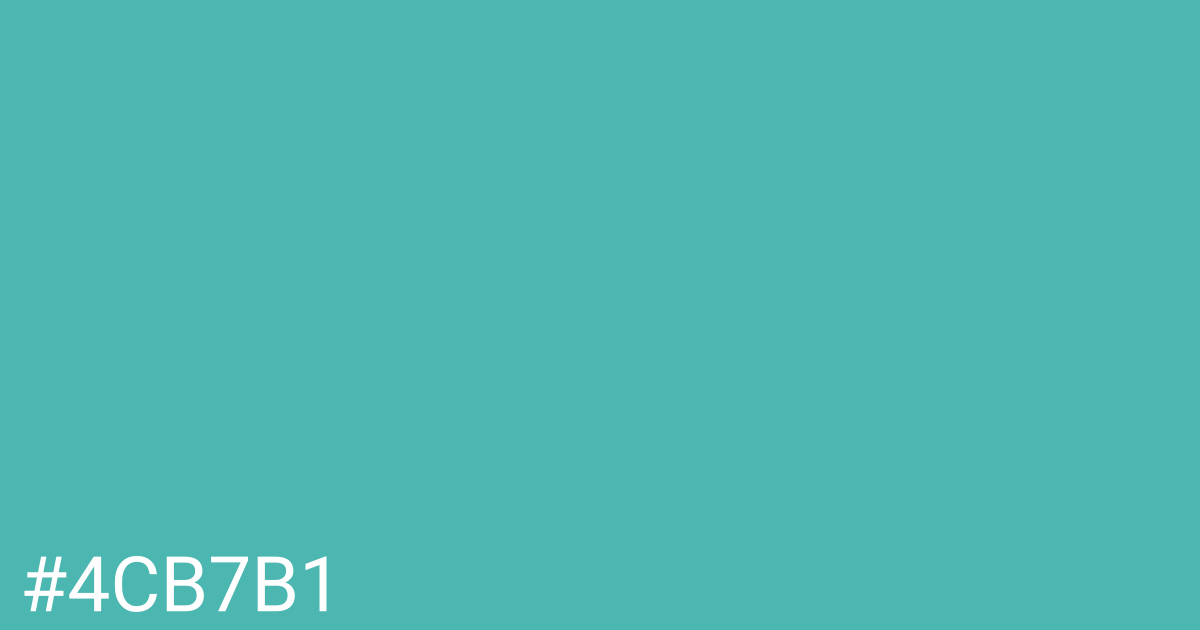 Hex color #4cb7b1 graphic