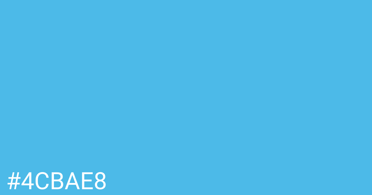 Hex color #4cbae8 graphic