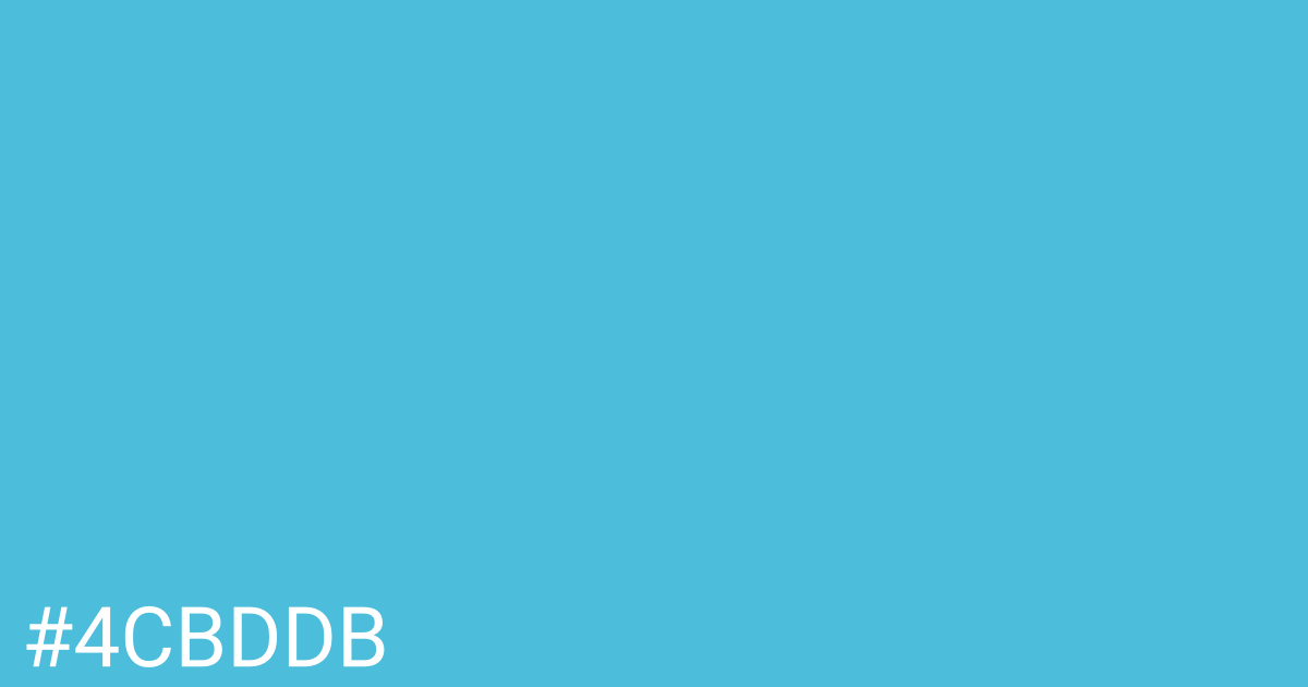 Hex color #4cbddb graphic