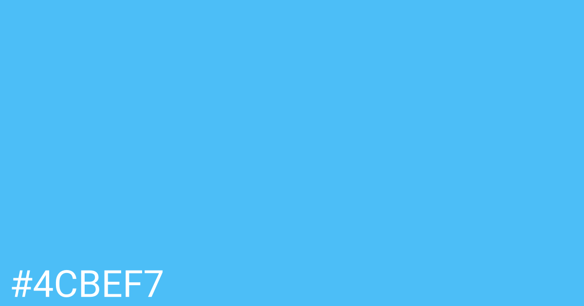 Hex color #4cbef7 graphic