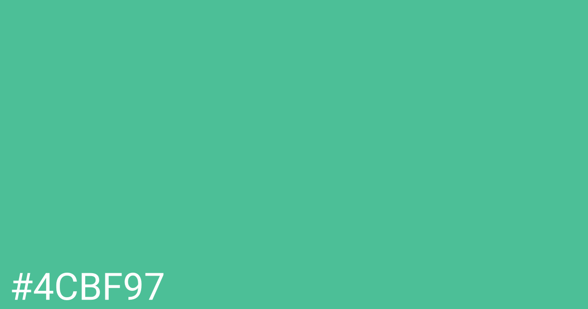 Hex color #4cbf97 graphic