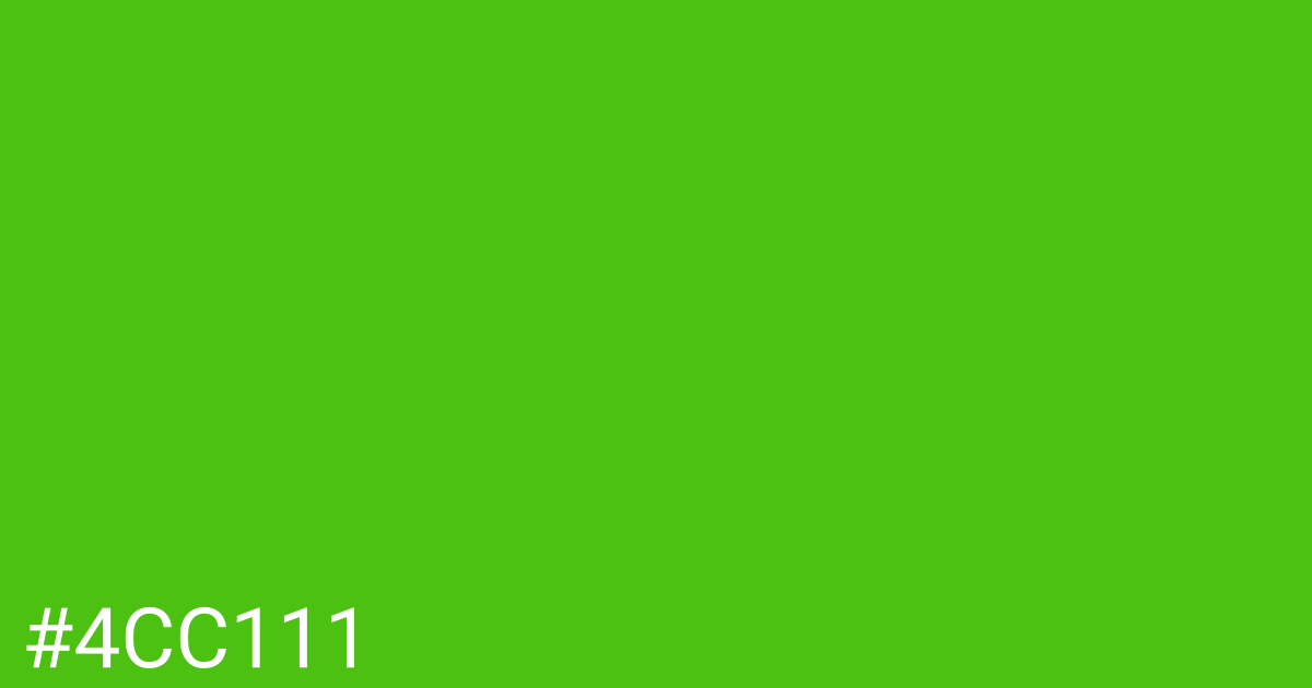Hex color #4cc111 graphic