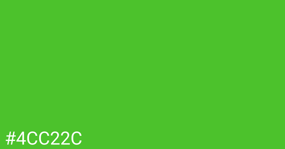 Hex color #4cc22c graphic