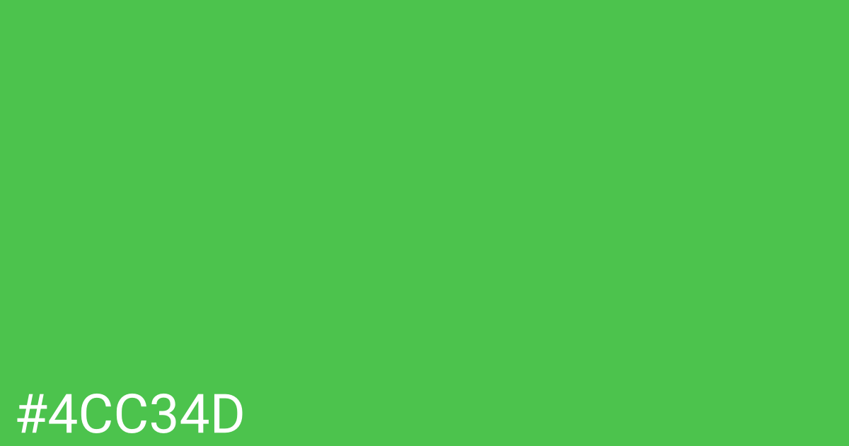 Hex color #4cc34d graphic