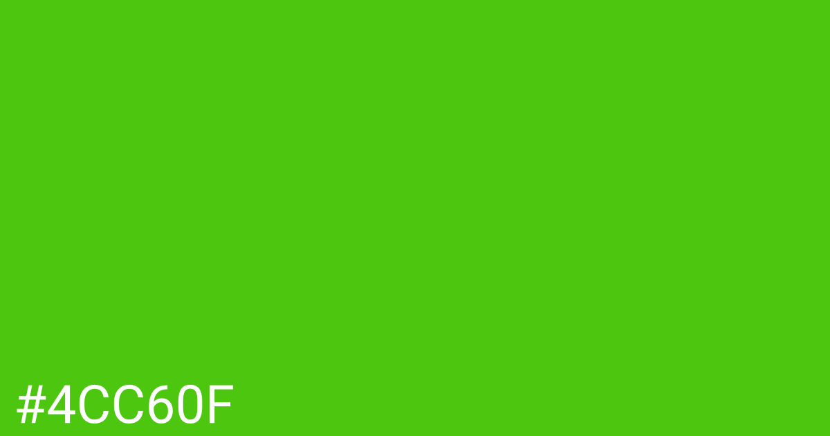 Hex color #4cc60f graphic