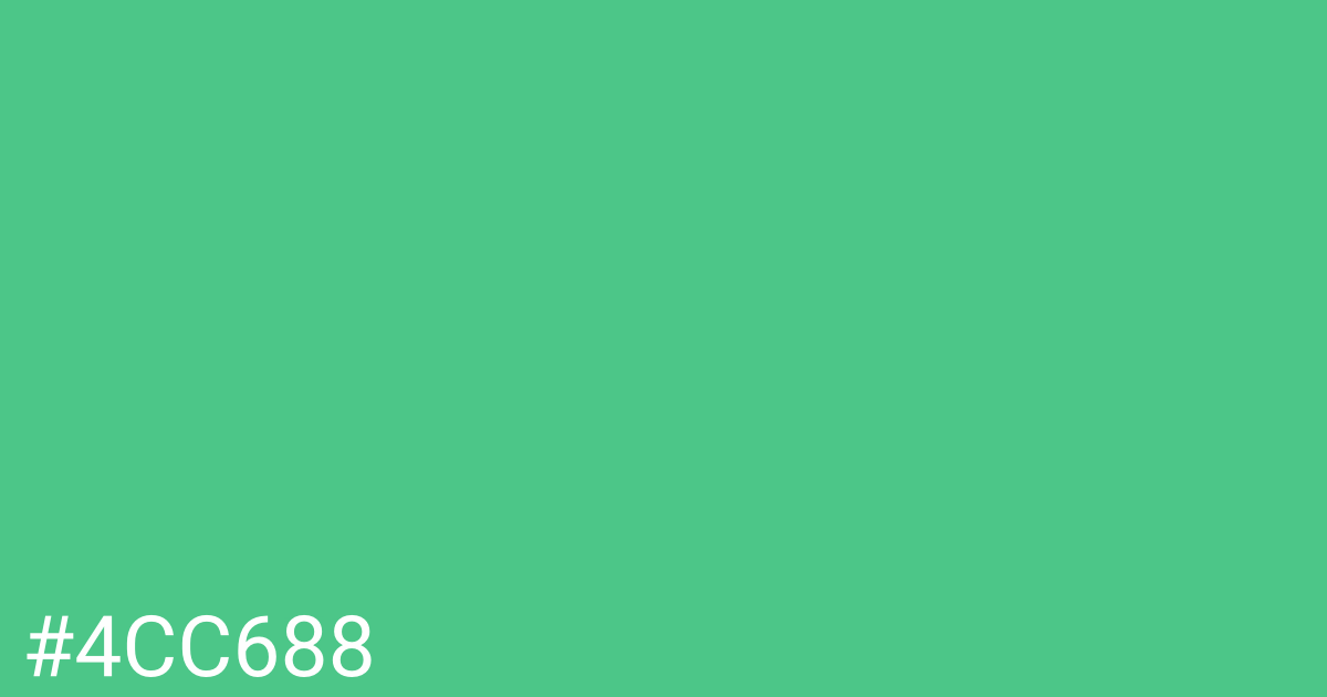 Hex color #4cc688 graphic