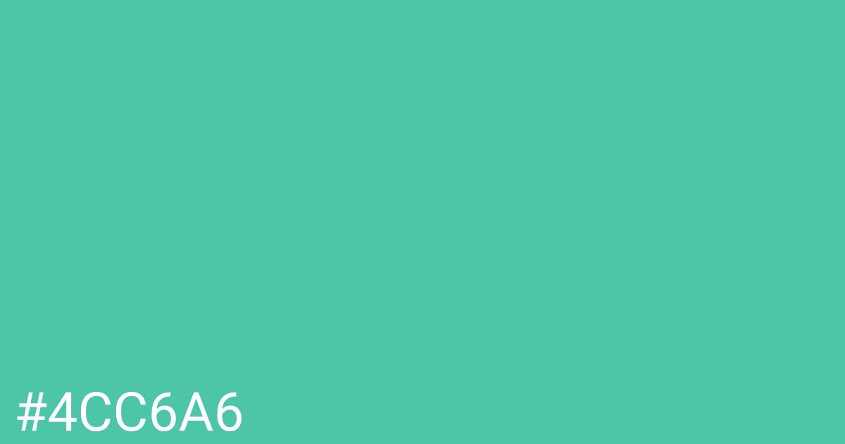 Hex color #4cc6a6 graphic