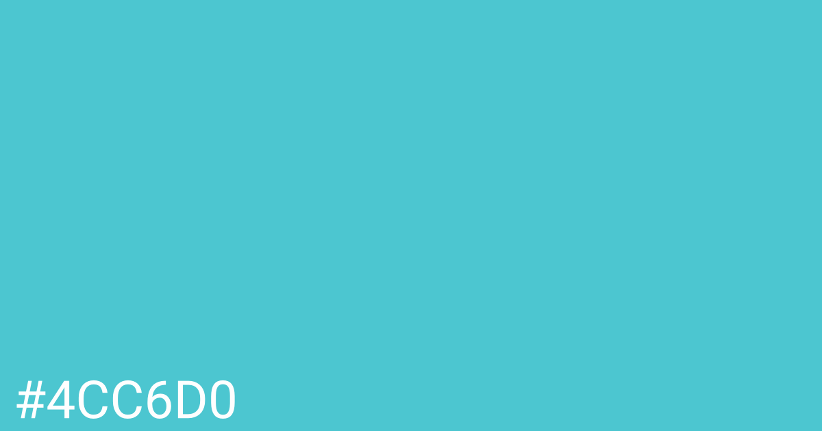 Hex color #4cc6d0 graphic