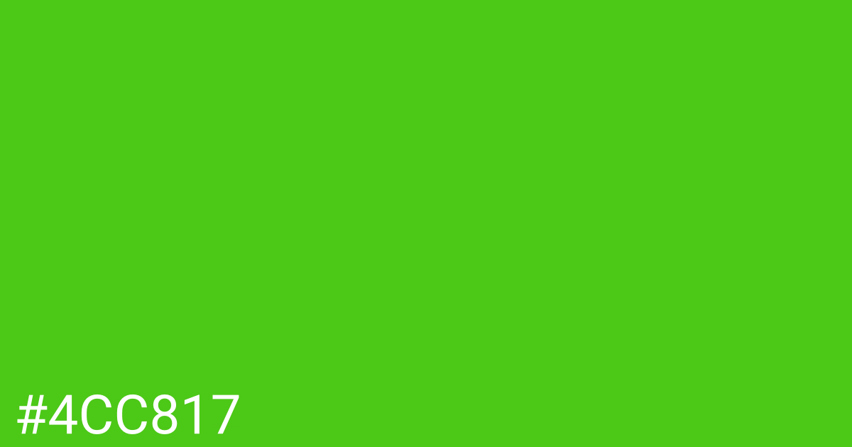 Hex color #4cc817 graphic
