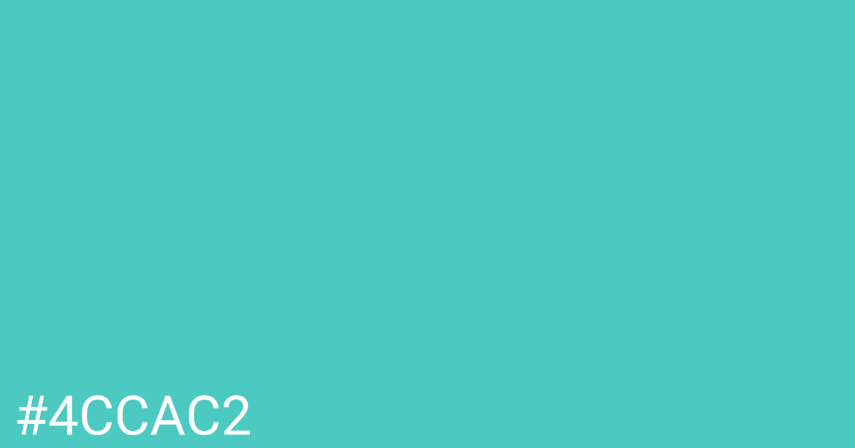 Hex color #4ccac2 graphic