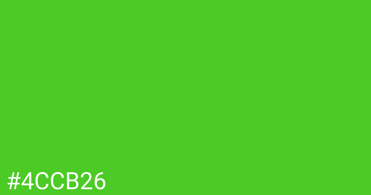 Hex color #4ccb26 graphic