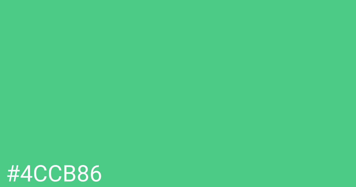 Hex color #4ccb86 graphic